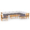 vidaXL 12 Piece Garden Lounge Set with Cushions Solid Wood Acacia