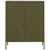vidaXL Storage Cabinet Olive Green 80x35x101.5 cm Steel