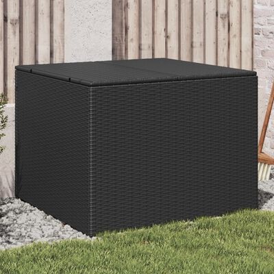 vidaXL Garden Storage Box Black 291L Poly Rattan