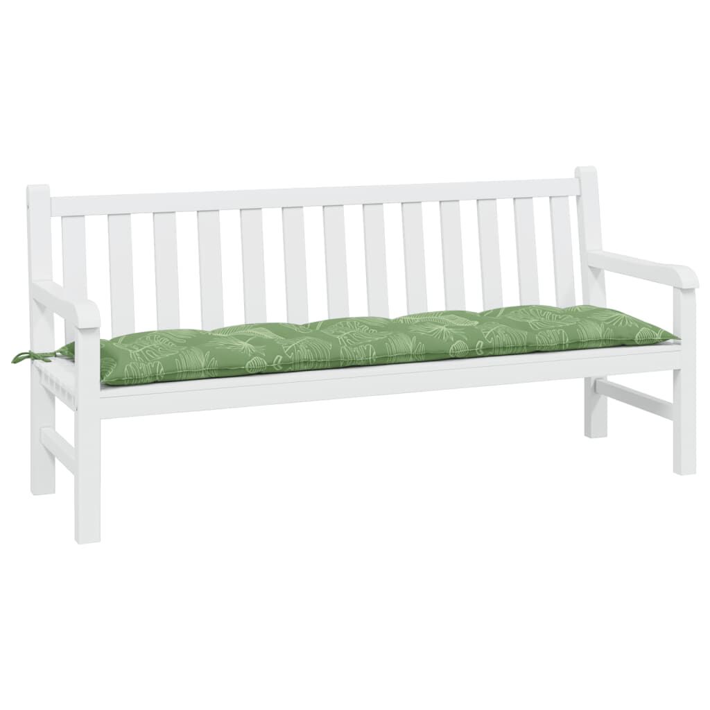 vidaXL Garden Bench Cushion Leaf Pattern 180x50x7 cm Oxford Fabric