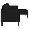 vidaXL Sofa Set Black 173 x 131 x 67 cm Fabric