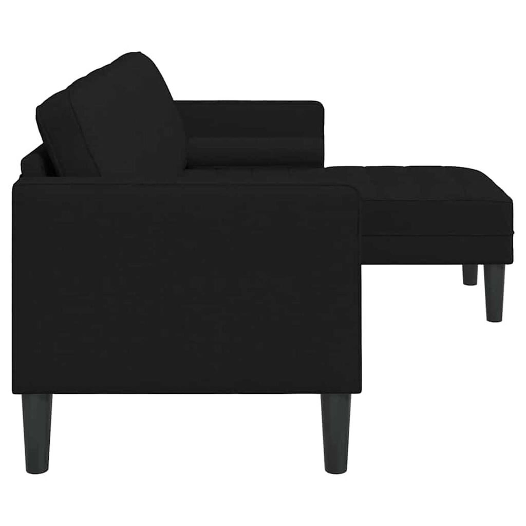 vidaXL Sofa Set Black 173 x 131 x 67 cm Fabric