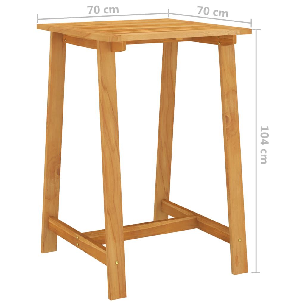 vidaXL 3 Piece Outdoor Bar Set Solid Acacia Wood