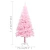vidaXL Artificial Pre-lit Christmas Tree with Stand Pink 150 cm PVC