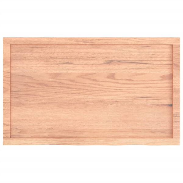 vidaXL Wall Shelf Light Brown 100x60x(2-4) cm Treated Solid Wood Oak
