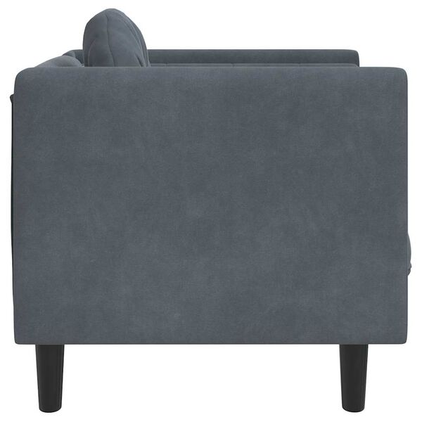 vidaXL Sofa Chair with Cushion Dark Grey Velvet
