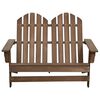 vidaXL 2-Seater Garden Adirondack Chair Solid Fir Wood Brown