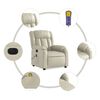 vidaXL Electric Massage Recliner Chair Cream Faux Leather