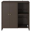 vidaXL Storage Cabinet with Storage Brown 100 x 36 x 102 cm Rattan