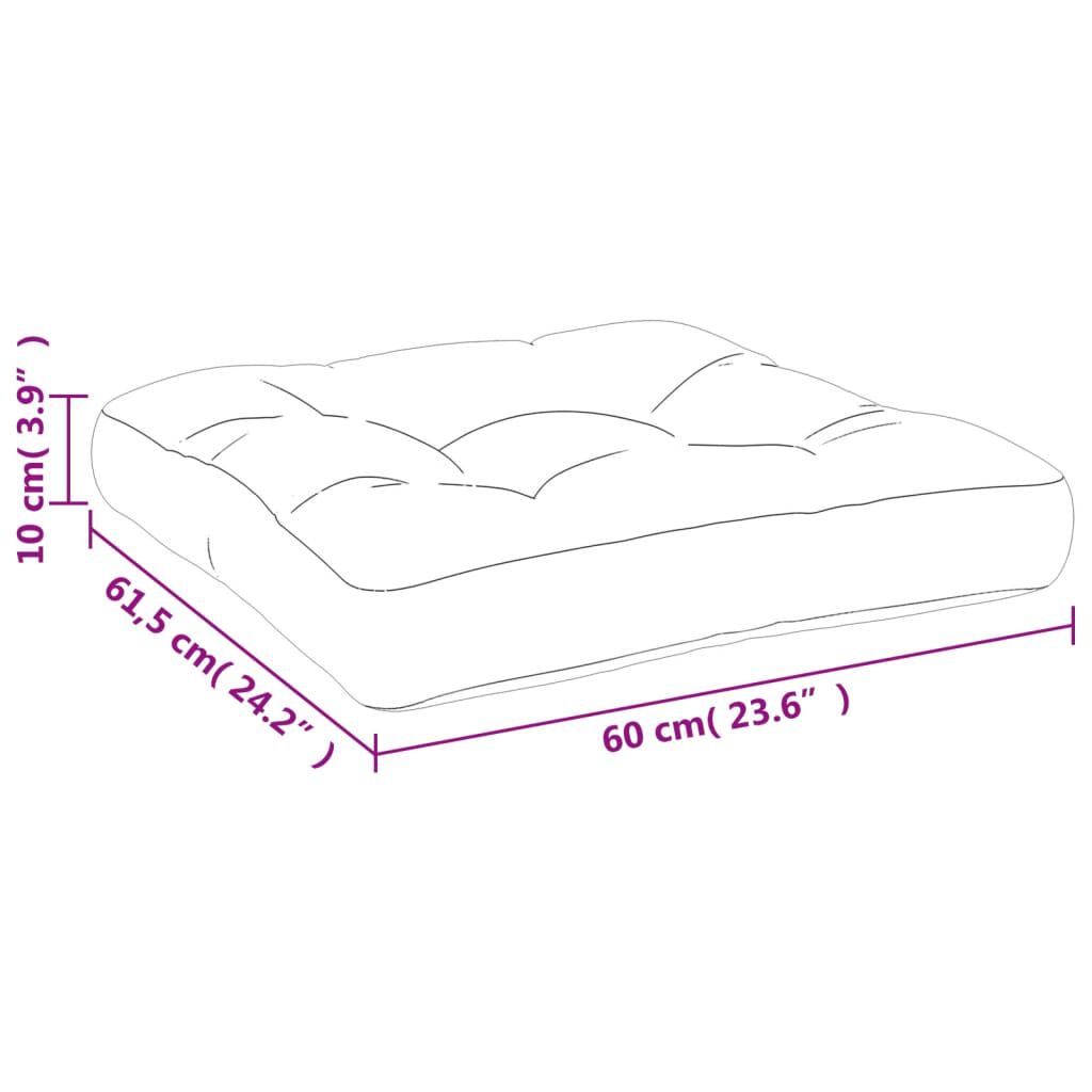 vidaXL Pallet Cushion Grey Fabric