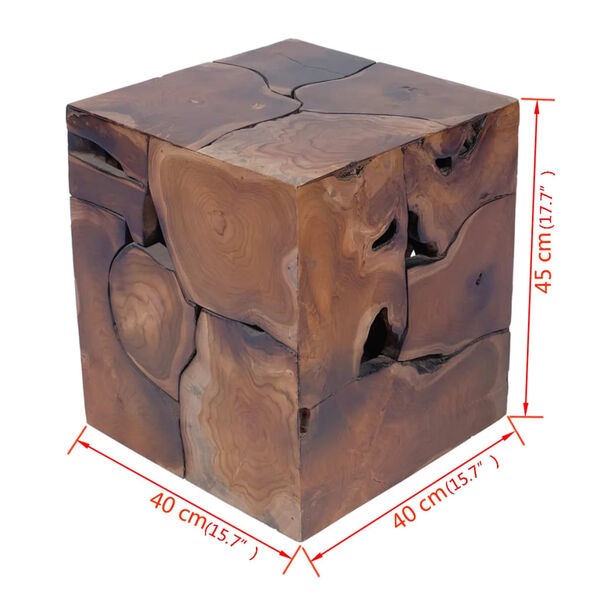 vidaXL Stool Solid Teak Wood