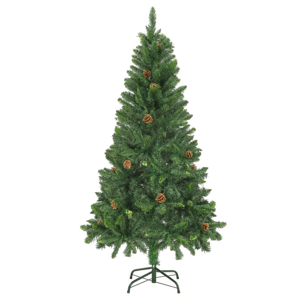 vidaXL Artificial Christmas Tree with Pine Cones Green 150 cm