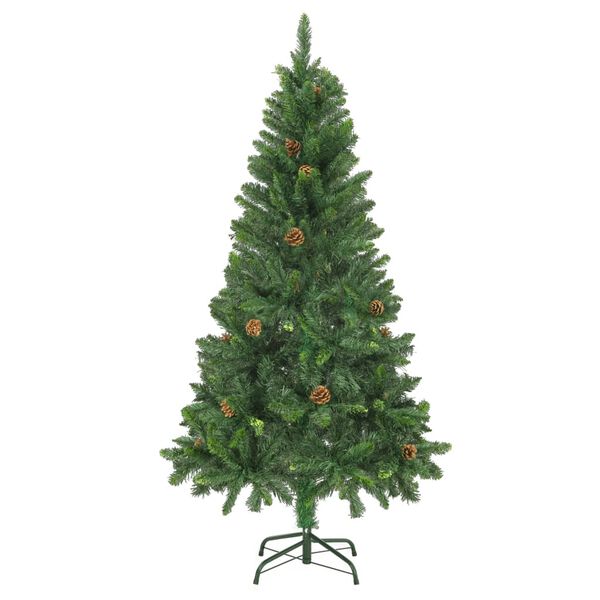 vidaXL Artificial Christmas Tree with Pine Cones Green 150 cm