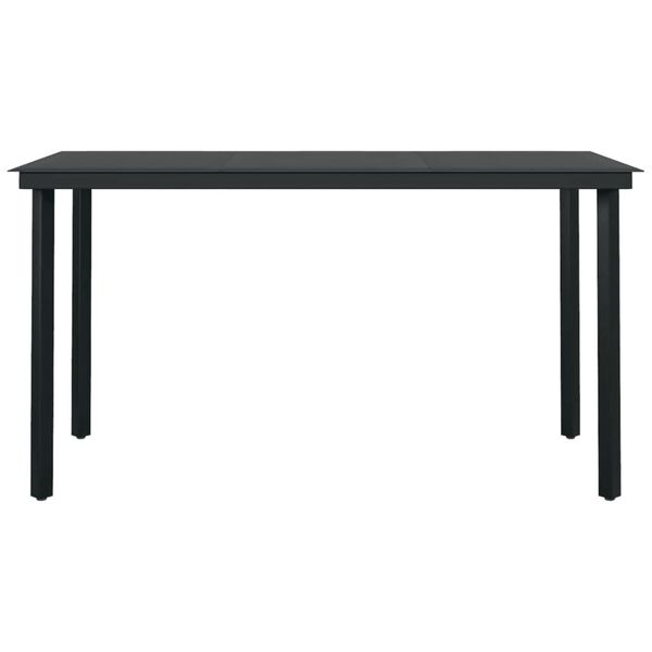 vidaXL 5 Piece Garden Dining Set Black