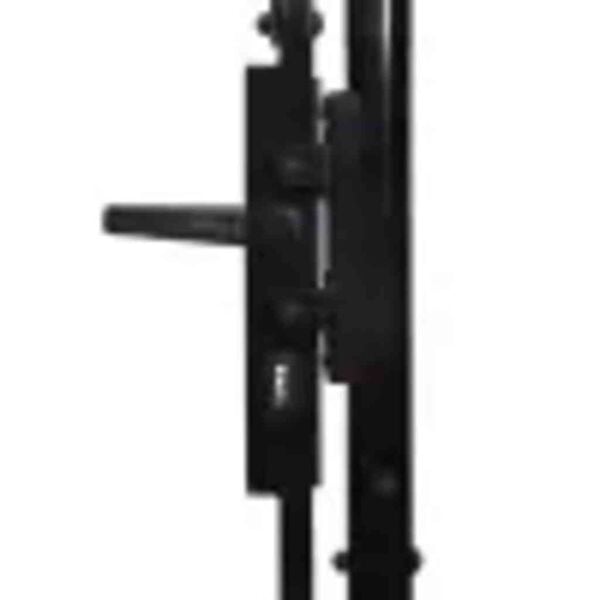 vidaXL Fence Gate Double Door with Spike Top Steel 3x1.25 m Black