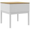 vidaXL Lamp Table FLORO White 55x55x54 cm Solid Wood Pine