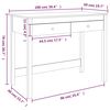 vidaXL Desk with Drawers 100x50x78 cm Solid Wood Pine