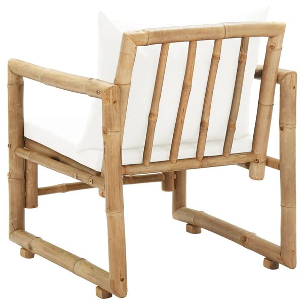 vidaXL Garden Chairs 2 pcs with Cushions and Pillows Bamboo