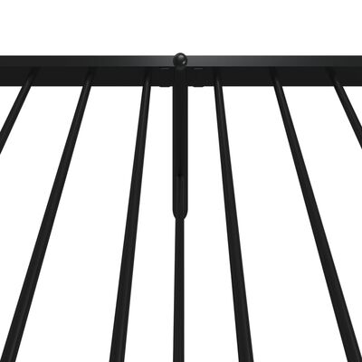 vidaXL Metal Bed Frame without Mattress with Footboard Black 100x190 cm