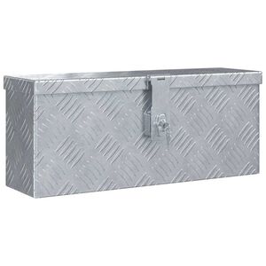 vidaXL Aluminium Box 48.5x14x20 cm Silver