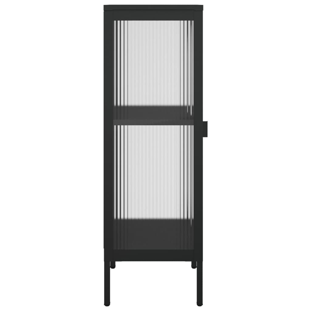 vidaXL Sideboard Black 40x35x105 cm Glass and Steel