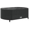 vidaXL 10 Piece Garden Sofa Set with Cushions Black Poly Rattan