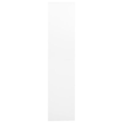 vidaXL Office Cabinet White 90x40x180 cm Steel and Tempered Glass