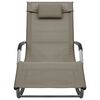 vidaXL Sun Lounger Textilene Taupe and Grey