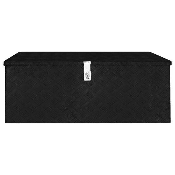 vidaXL Storage Box Black 100x55x37 cm Aluminium