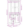 vidaXL Highboard VIKEN Anthracite Grey 80x40x190 cm Solid Wood Pine