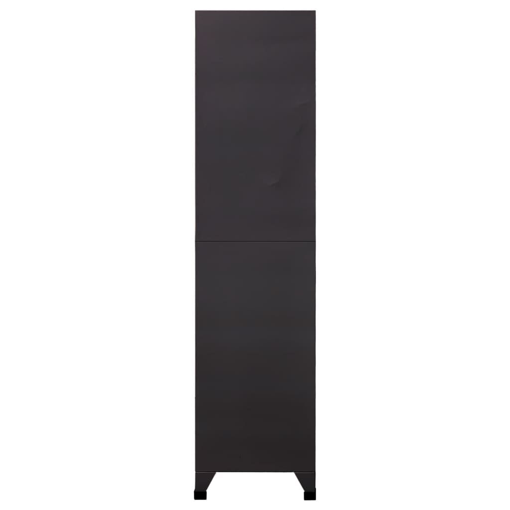 vidaXL Locker Cabinet Anthracite and White 90x40x180 cm Steel
