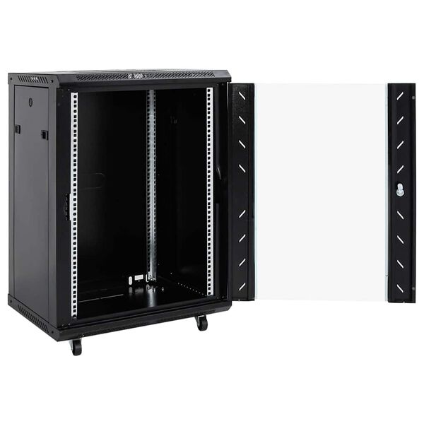 vidaXL 15U Network Cabinet with Swivel Feet 19" IP20 60x45x86 cm