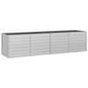 vidaXL Garden Raised Bed 320x80x77 cm Galvanized Steel Silver
