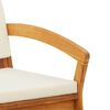 vidaXL Garden Bench with Cushion Brown Solid Acacia wood
