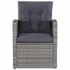 vidaXL 6 Piece Garden Lounge Set with Cushions Poly Rattan Grey