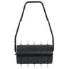 vidaXL Garden Lawn Roller Pull with Aerator Clamps Black 42 L Iron and Steel