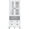 vidaXL Highboard VIKEN White 80x40x200 cm Solid Wood Pine