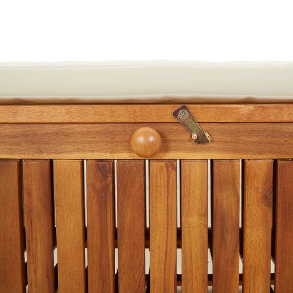 vidaXL Garden Storage Bench with Cushion 91 cm Solid Wood Acacia