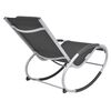 vidaXL Outdoor Rocking Chair Black Textilene