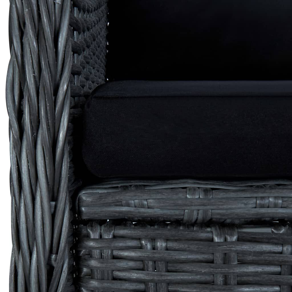 vidaXL 3 Piece Garden Dining Set Dark Grey