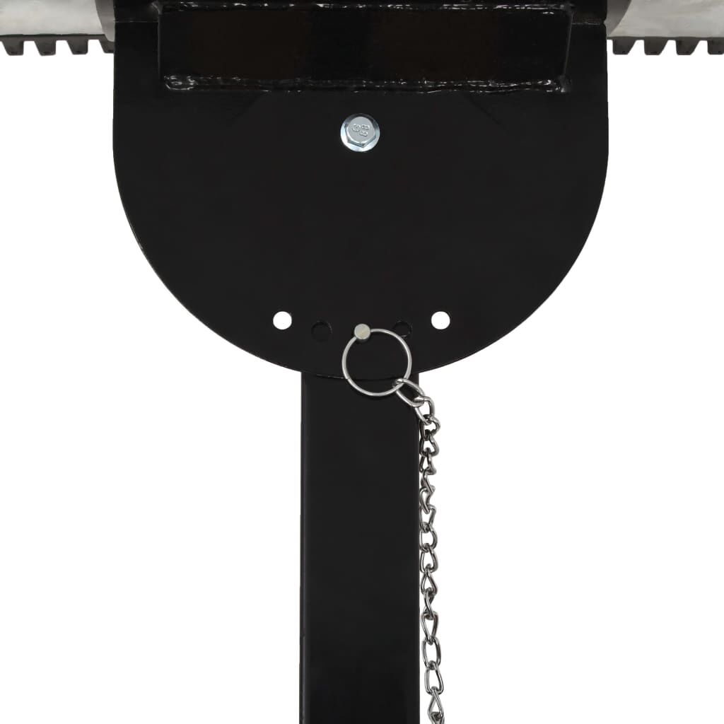 vidaXL Manual Snowplough with Wheels 100x44 cm