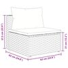 vidaXL 6 Piece Garden Lounge Set with Cushions Black Poly Rattan