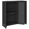 vidaXL Storage Cabinet with Storage Black 100 x 36 x 102 cm Rattan