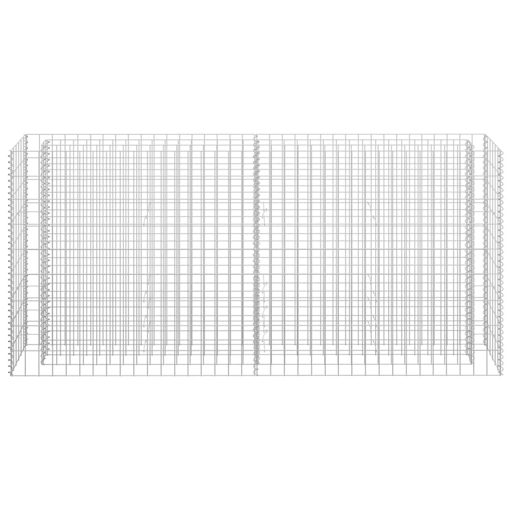 vidaXL Gabion Raised Bed Galvanised Steel 180x30x90 cm