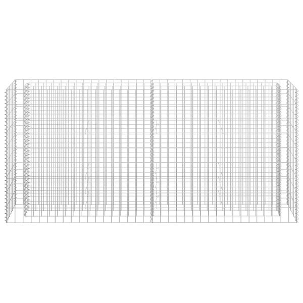 vidaXL Gabion Raised Bed Galvanised Steel 180x30x90 cm