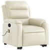 vidaXL Stand up Massage Recliner Chair Cream Faux Leather