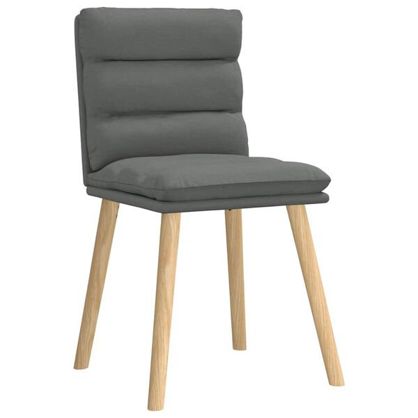 vidaXL Dining Chairs 4 pcs Dark Grey Fabric