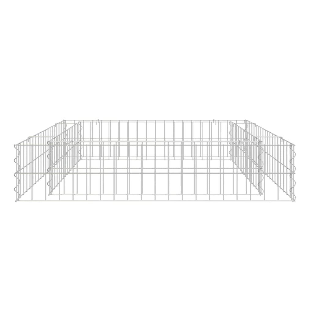 vidaXL Gabion Raised Bed Galvanised Steel 100x100x20 cm