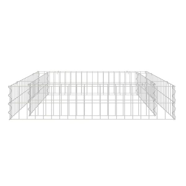 vidaXL Gabion Raised Bed Galvanised Steel 100x100x20 cm