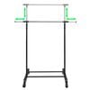 vidaXL Adjustable Clothes Rack 4 Castors 1 Hanging Rail